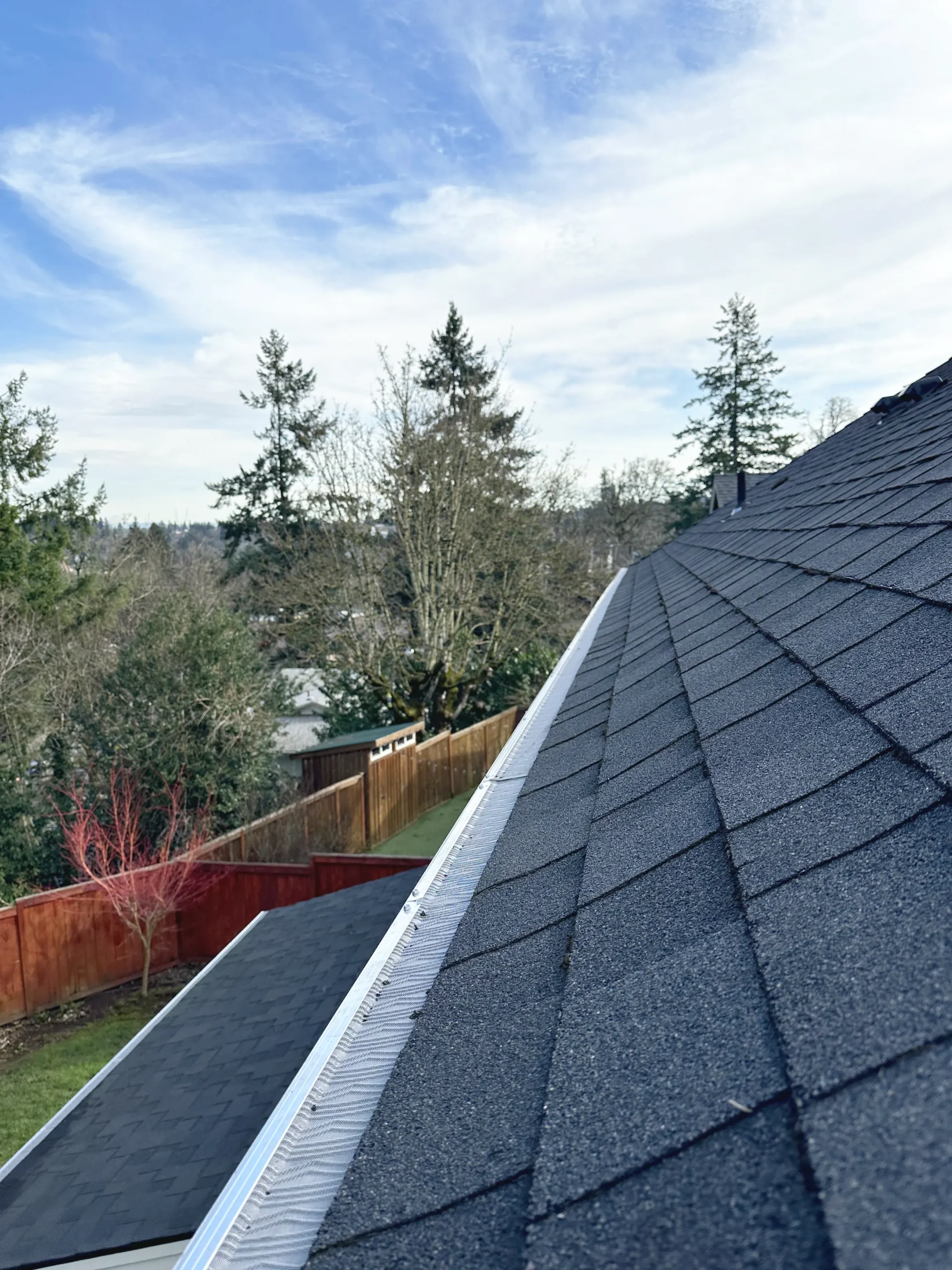 Gutter Filter Installation Service and Roof Cleaning in Portland, OR on Residential Home